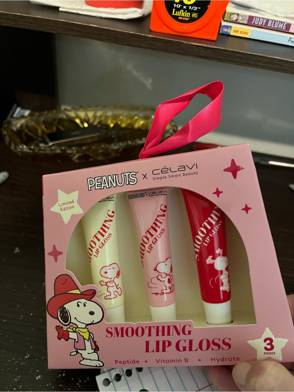 Peanuts Smoothing Lip Gloss Trio in Pink, Cream & Red - Peanuts x Célavi